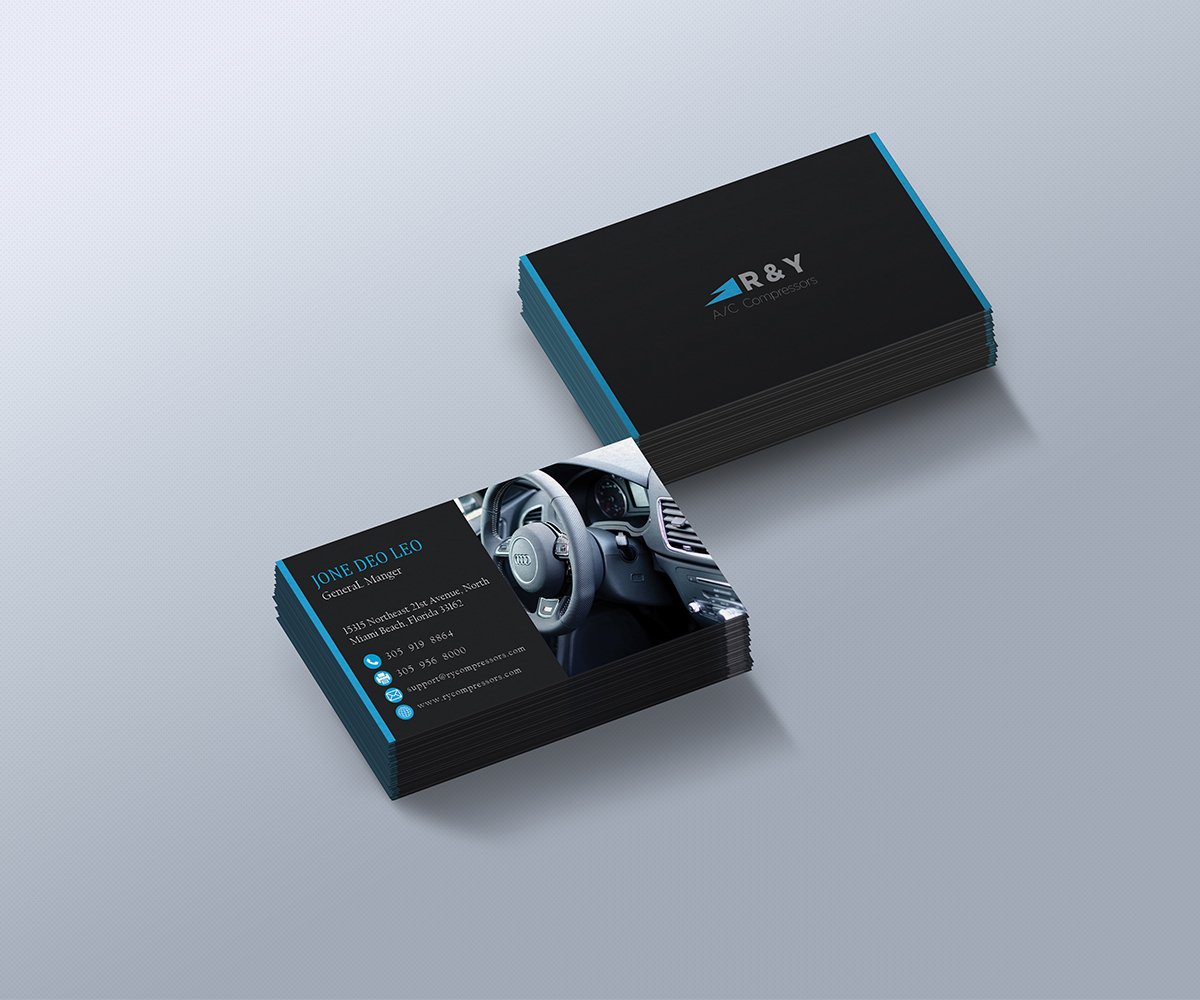 Business Card Design by Muhamad Mousa for R & Y A/C Compressors  | Design #16331272
