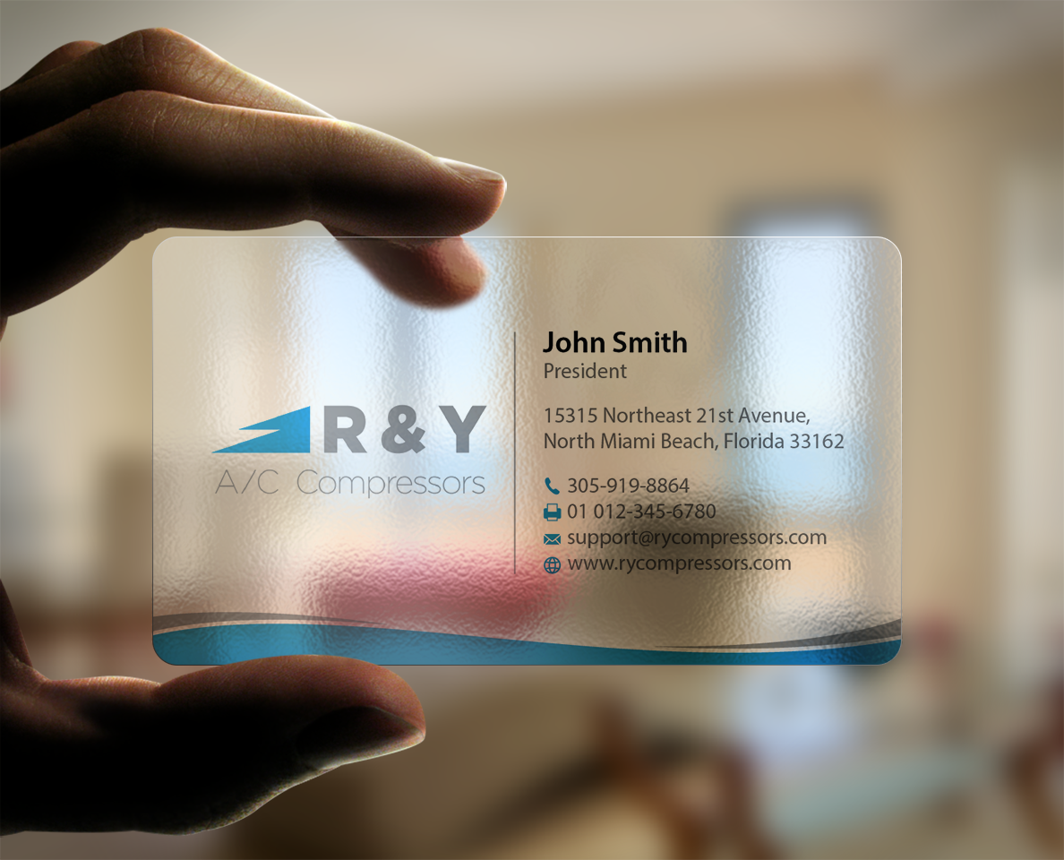 Business Card Design by design_C. for R & Y A/C Compressors  | Design #16304145