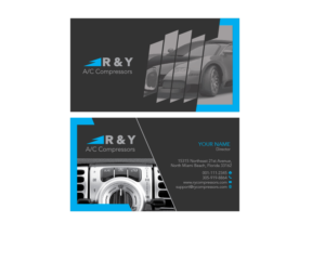 Business Card Design by ngahoang1711 for R & Y A/C Compressors  | Design #16357778