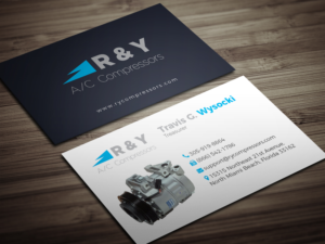 Business Card Design by rayhansumon for R & Y A/C Compressors  | Design: #16295363