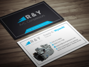 Business Card Design by rayhansumon for R & Y A/C Compressors  | Design: #16295365