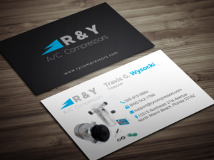 Business Card Design by rayhansumon for R & Y A/C Compressors  | Design: #16295369