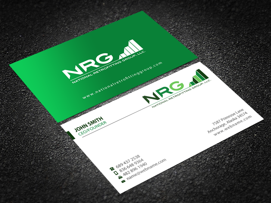 Business Card Design by Brand aid for National Retrofitting Group, LLC | Design #16292340