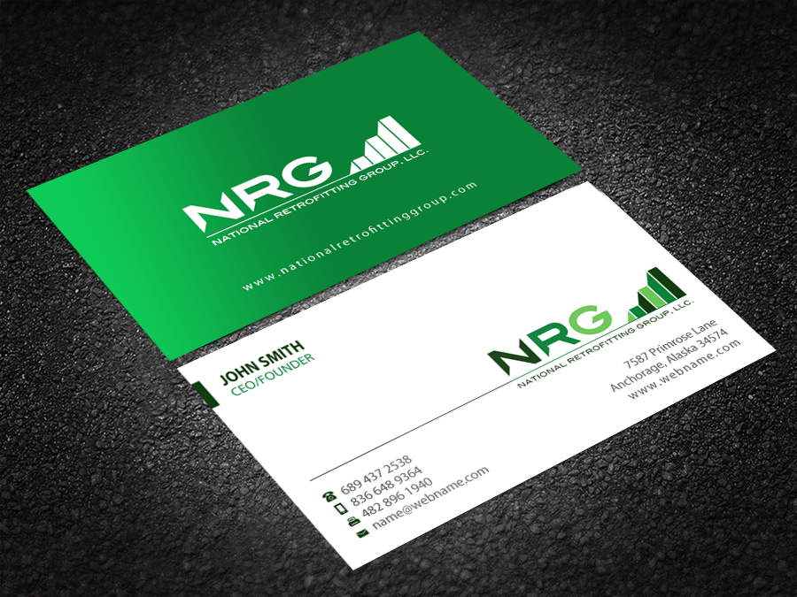 Business Card Design by Brand aid for National Retrofitting Group, LLC | Design #16292341