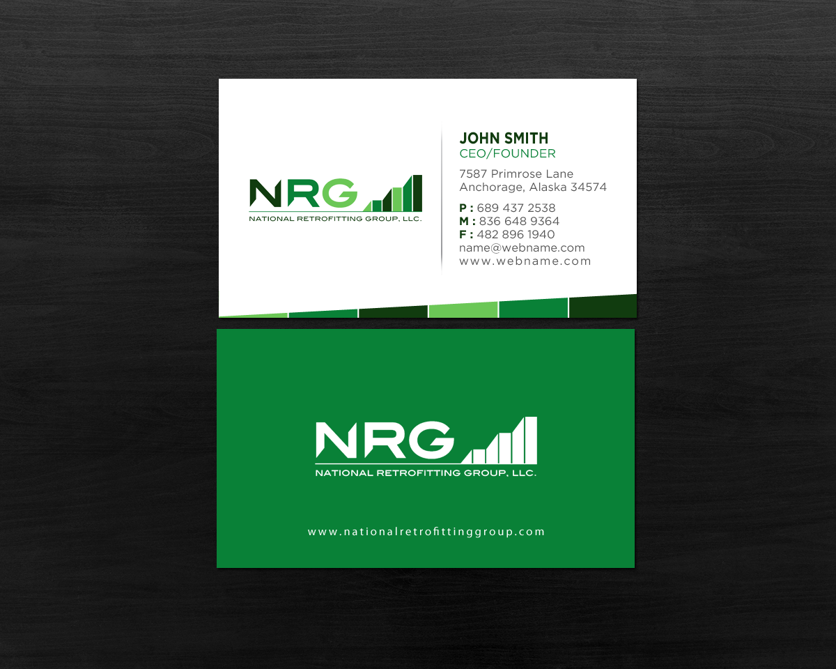 Diseño de Tarjeta de Presentación por Brand aid para National Retrofitting Group, LLC | Diseño #16292346