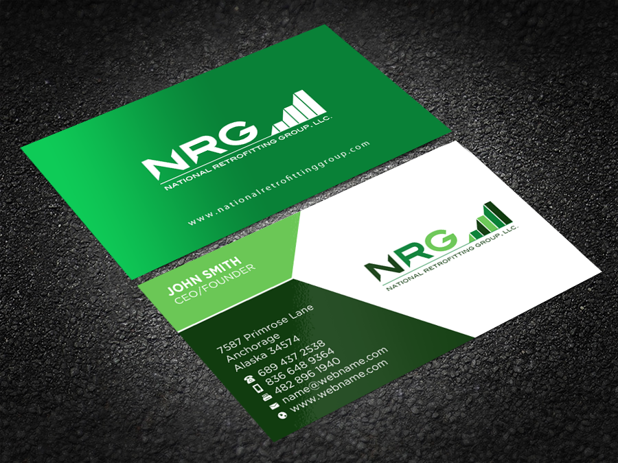 Business Card Design by Brand aid for National Retrofitting Group, LLC | Design #16292351