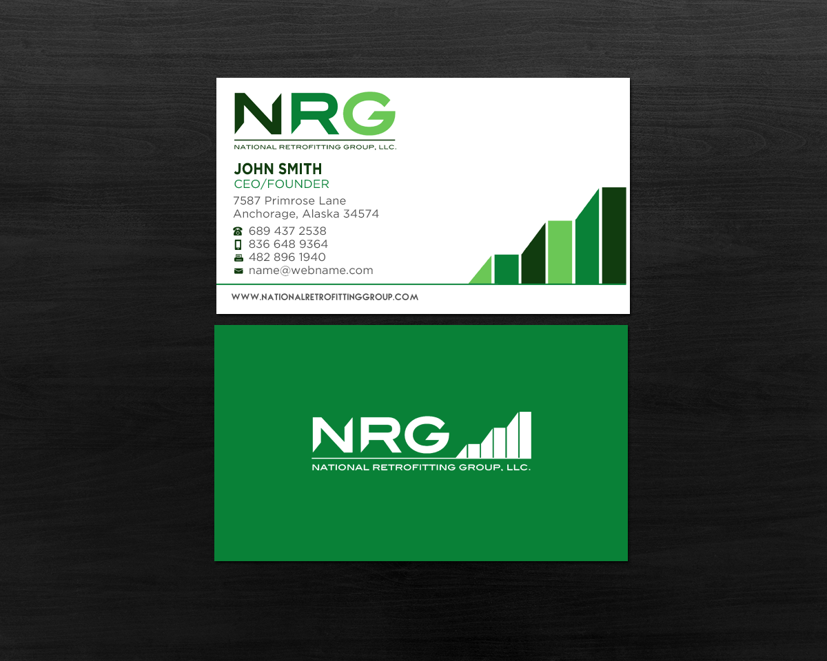 Business Card Design by Brand aid for National Retrofitting Group, LLC | Design #16292352