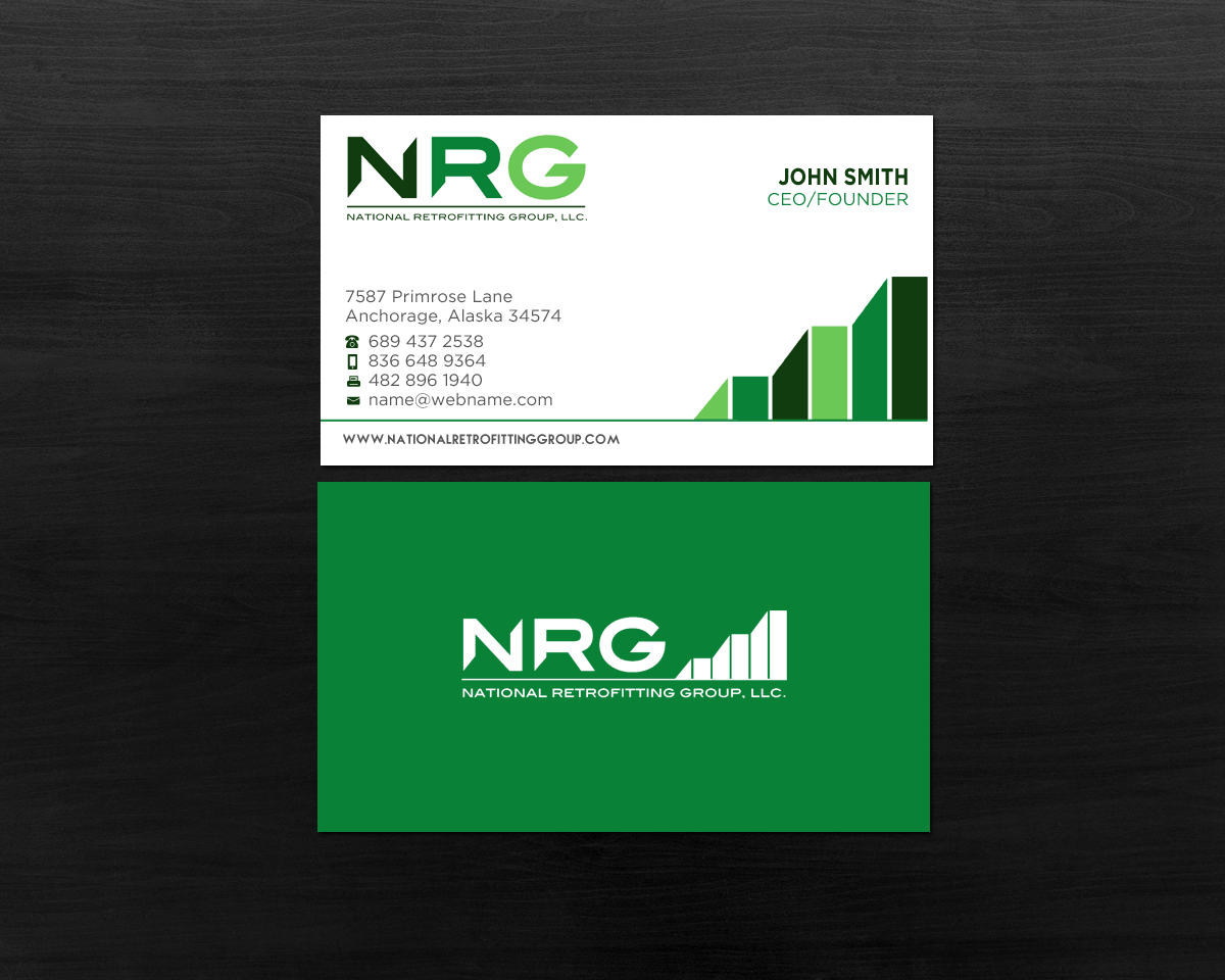 Diseño de Tarjeta de Presentación por Brand aid para National Retrofitting Group, LLC | Diseño #16292353