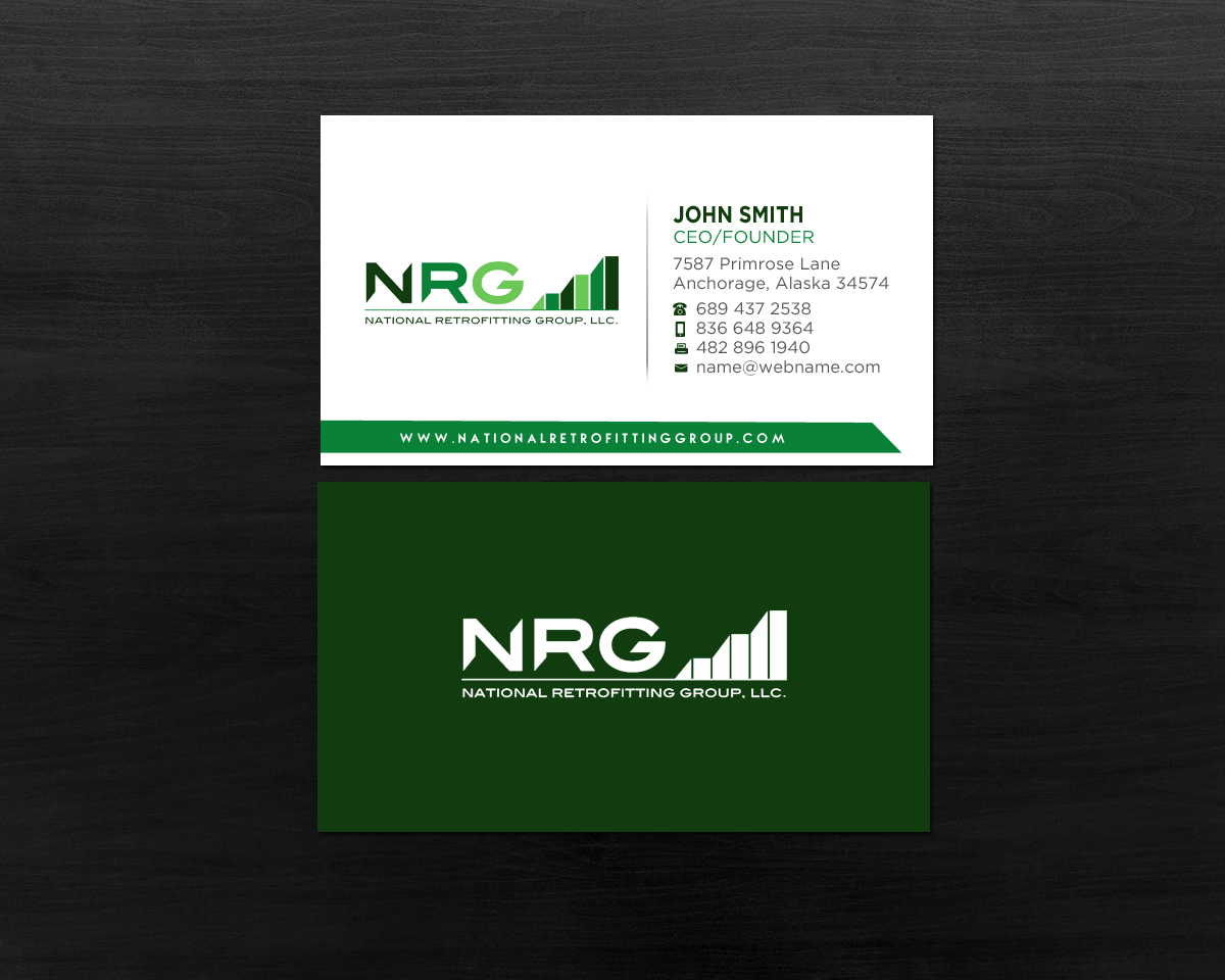 Business Card Design by Brand aid for National Retrofitting Group, LLC | Design #16292357