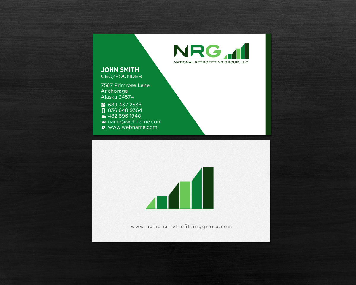 Business Card Design by Brand aid for National Retrofitting Group, LLC | Design #16292360