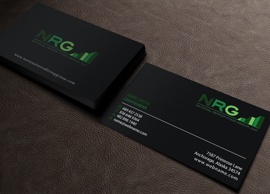 Business Card Design by Brand aid for National Retrofitting Group, LLC | Design #16292418