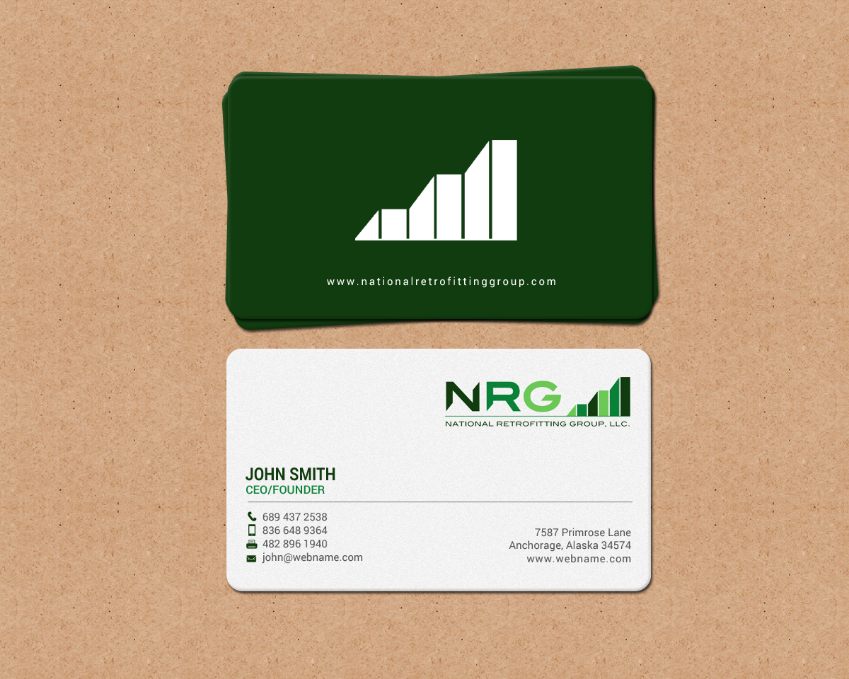 Business Card Design by chandrayaan.creative for National Retrofitting Group, LLC | Design #16293008