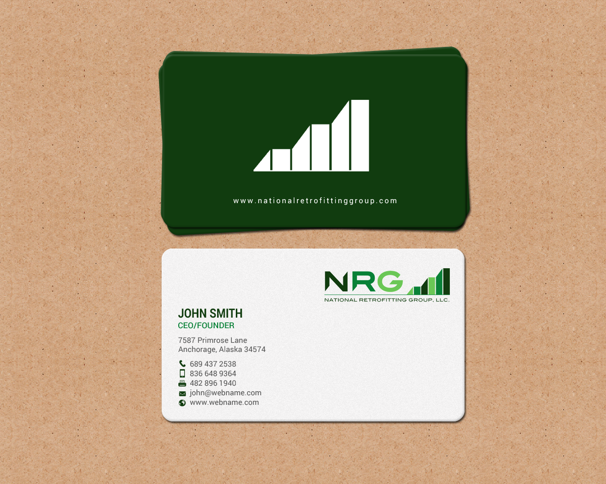 Business Card Design by chandrayaan.creative for National Retrofitting Group, LLC | Design #16293009