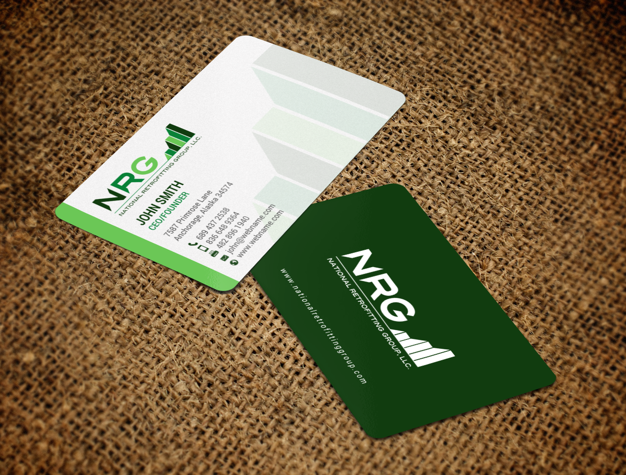 Diseño de Tarjeta de Presentación por chandrayaan.creative para National Retrofitting Group, LLC | Diseño #16293182