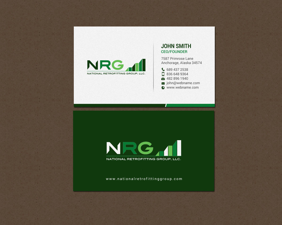 Business Card Design by chandrayaan.creative for National Retrofitting Group, LLC | Design #16293629