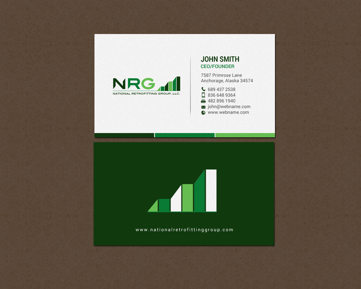 Business Card Design by chandrayaan.creative for National Retrofitting Group, LLC | Design #16293630