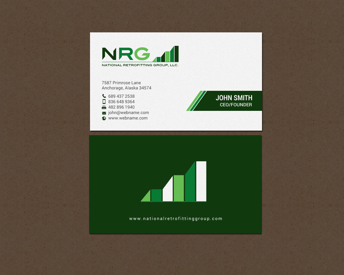 Business Card Design by chandrayaan.creative for National Retrofitting Group, LLC | Design #16293634