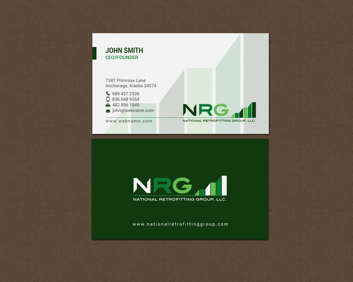 Business Card Design by chandrayaan.creative for National Retrofitting Group, LLC | Design #16293650