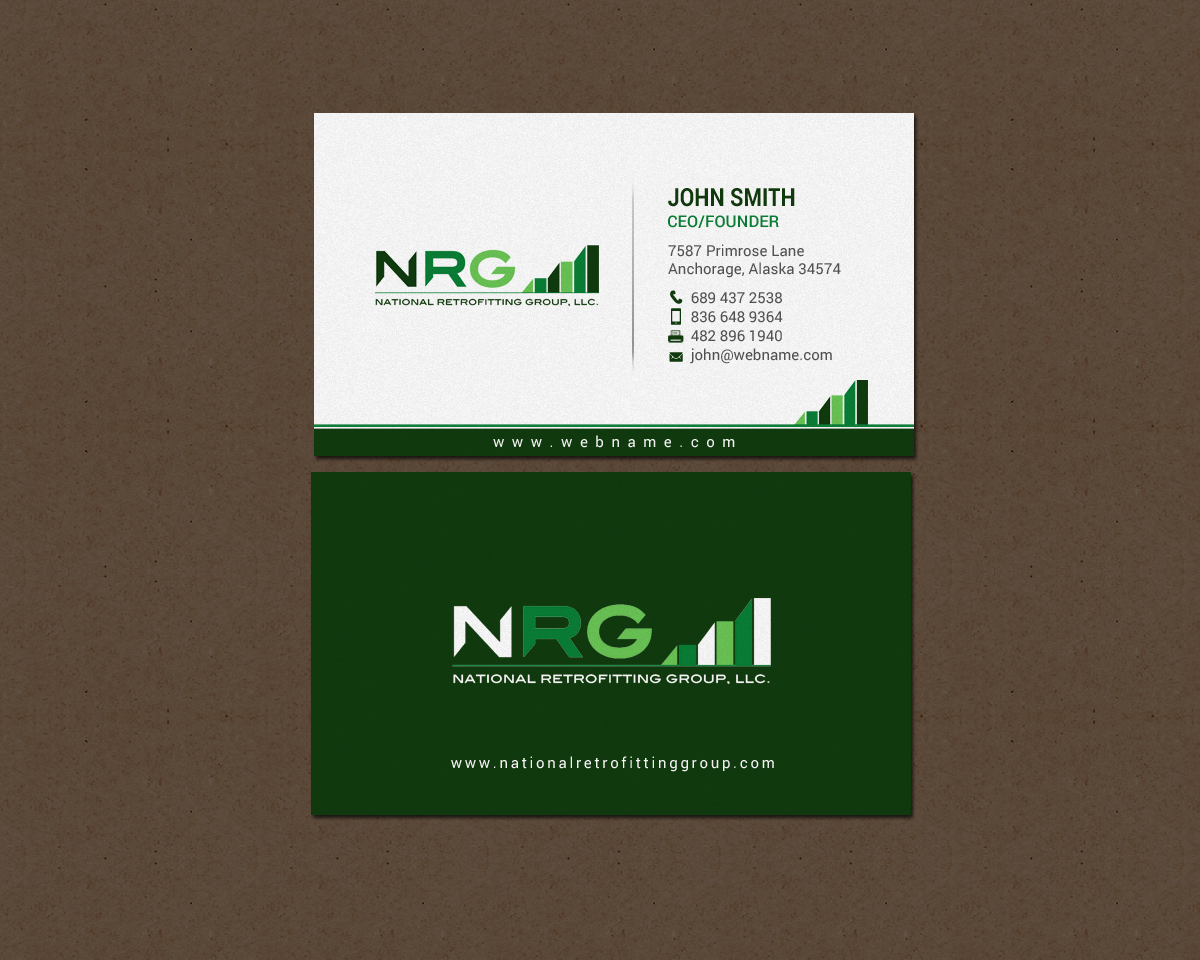 Business Card Design by chandrayaan.creative for National Retrofitting Group, LLC | Design #16293652