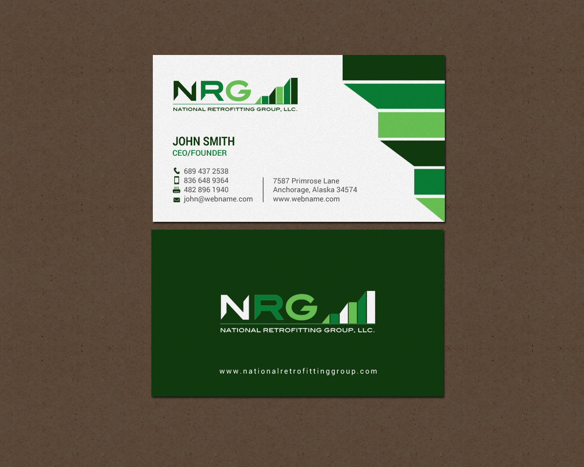 Business Card Design by chandrayaan.creative for National Retrofitting Group, LLC | Design #16293932