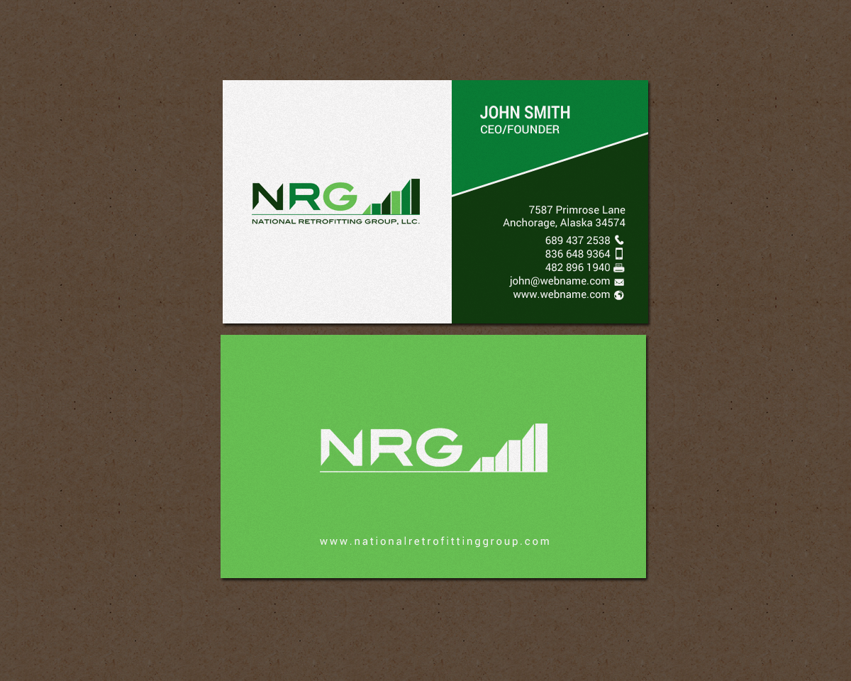 Business Card Design by chandrayaan.creative for National Retrofitting Group, LLC | Design #16293936