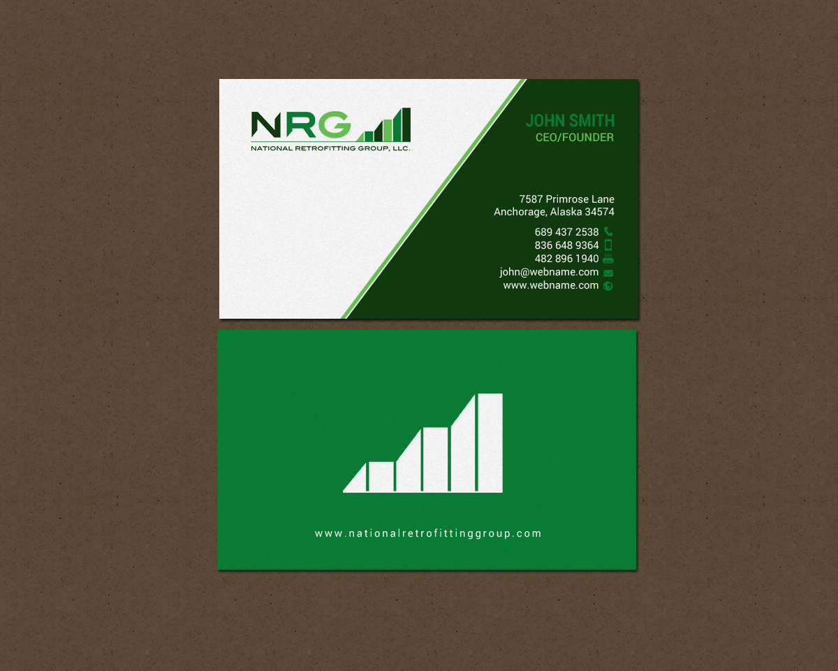 Business Card Design by chandrayaan.creative for National Retrofitting Group, LLC | Design #16293955