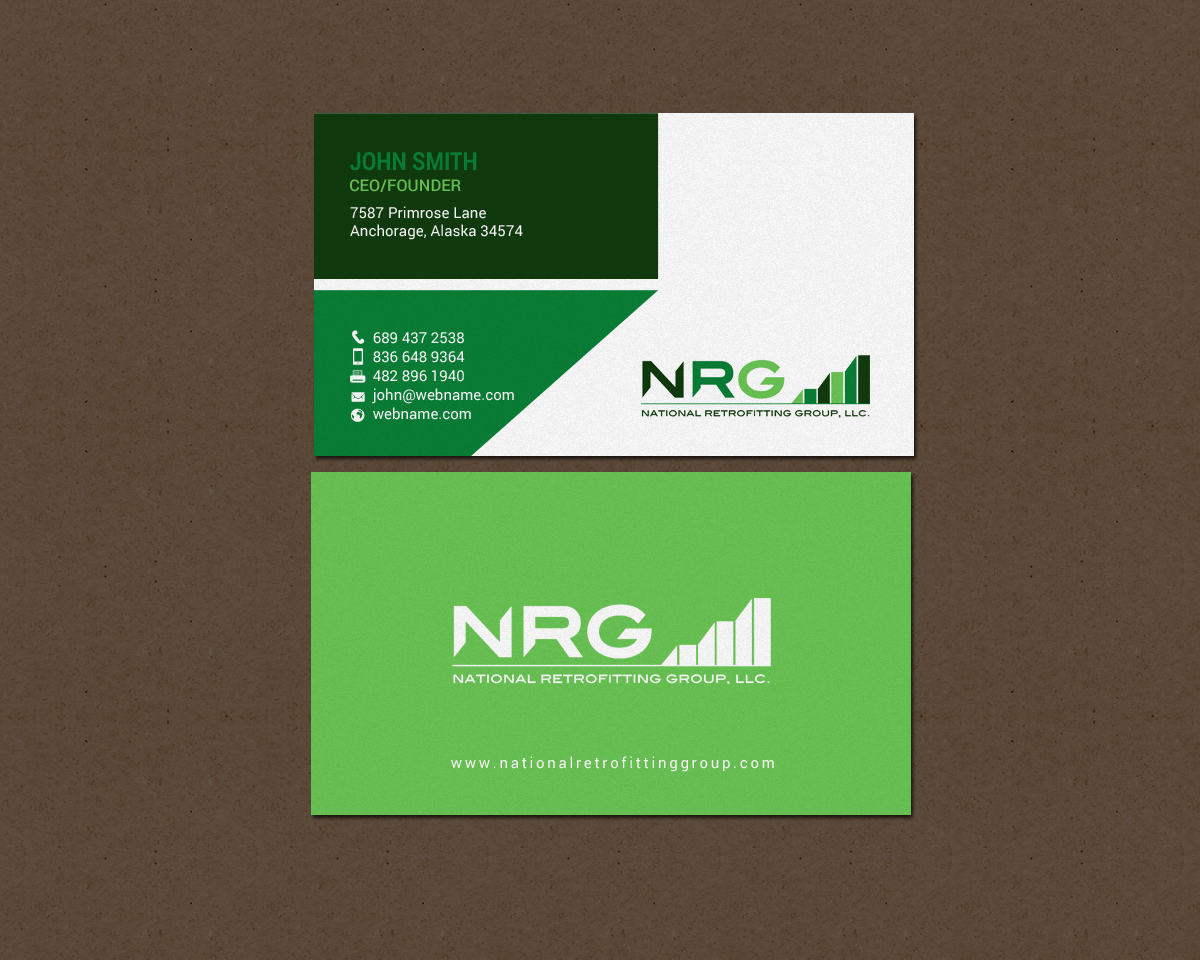 Business Card Design by chandrayaan.creative for National Retrofitting Group, LLC | Design #16293957