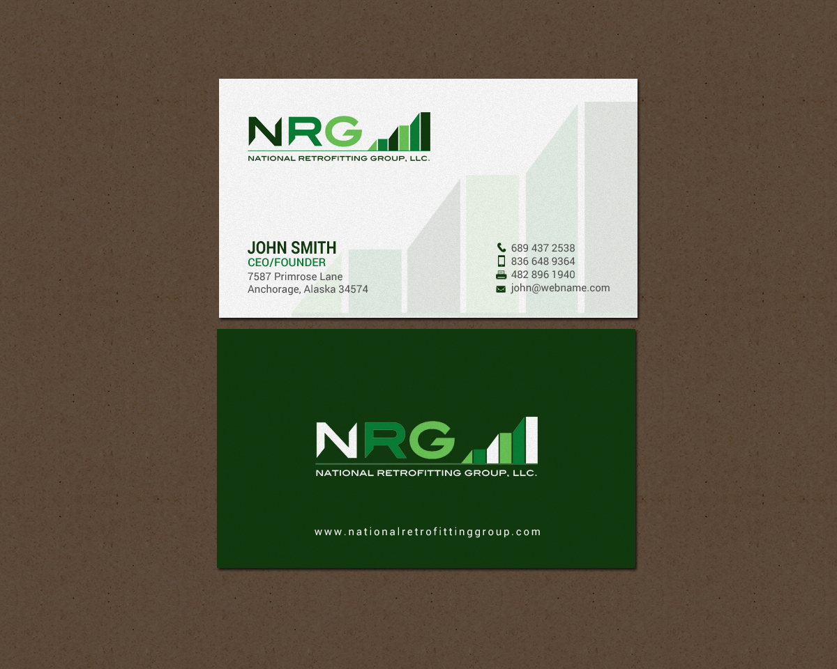 Business Card Design by chandrayaan.creative for National Retrofitting Group, LLC | Design #16293959