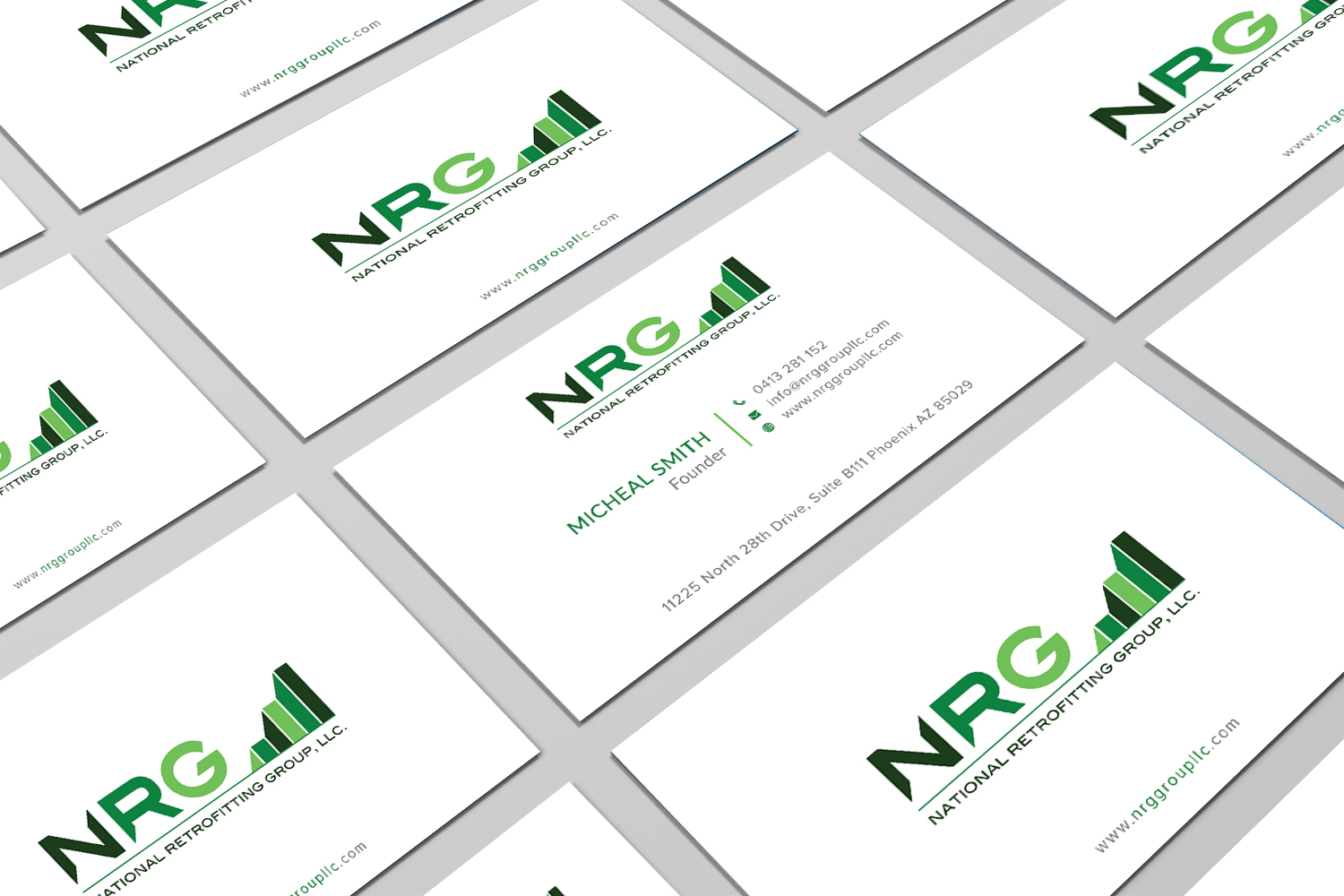 Business Card Design by Graphic Flame for National Retrofitting Group, LLC | Design #16291411
