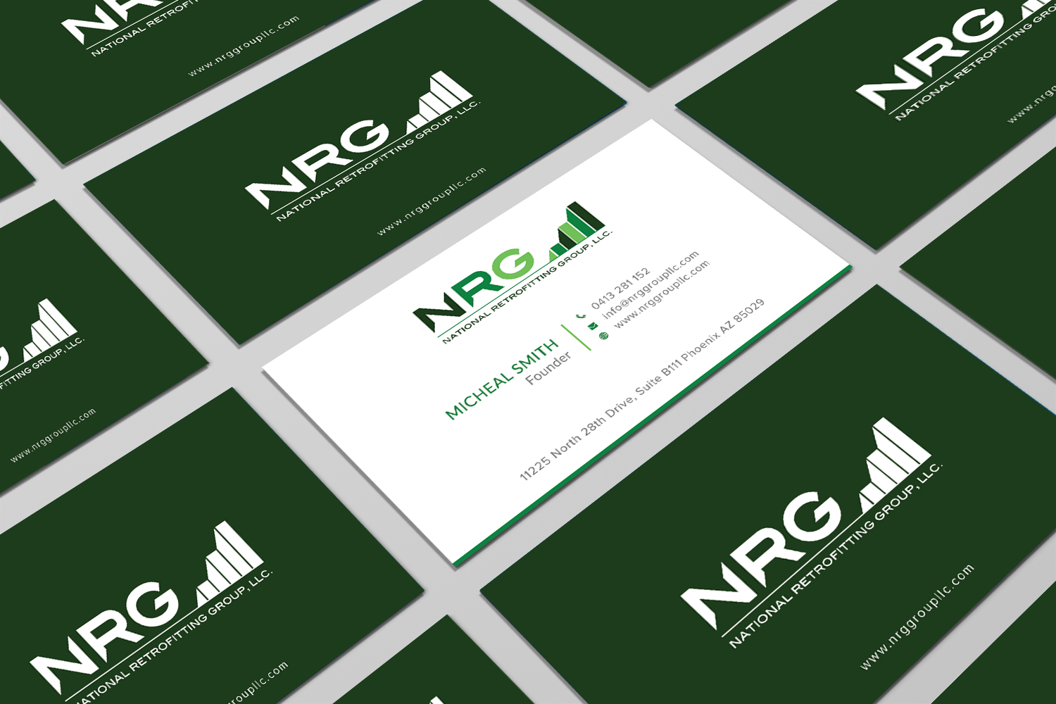 Business Card Design by Graphic Flame for National Retrofitting Group, LLC | Design #16291412
