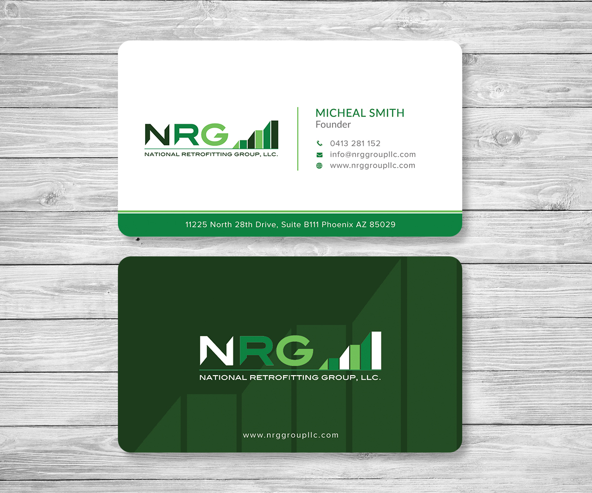 Business Card Design by Graphic Flame for National Retrofitting Group, LLC | Design #16291414