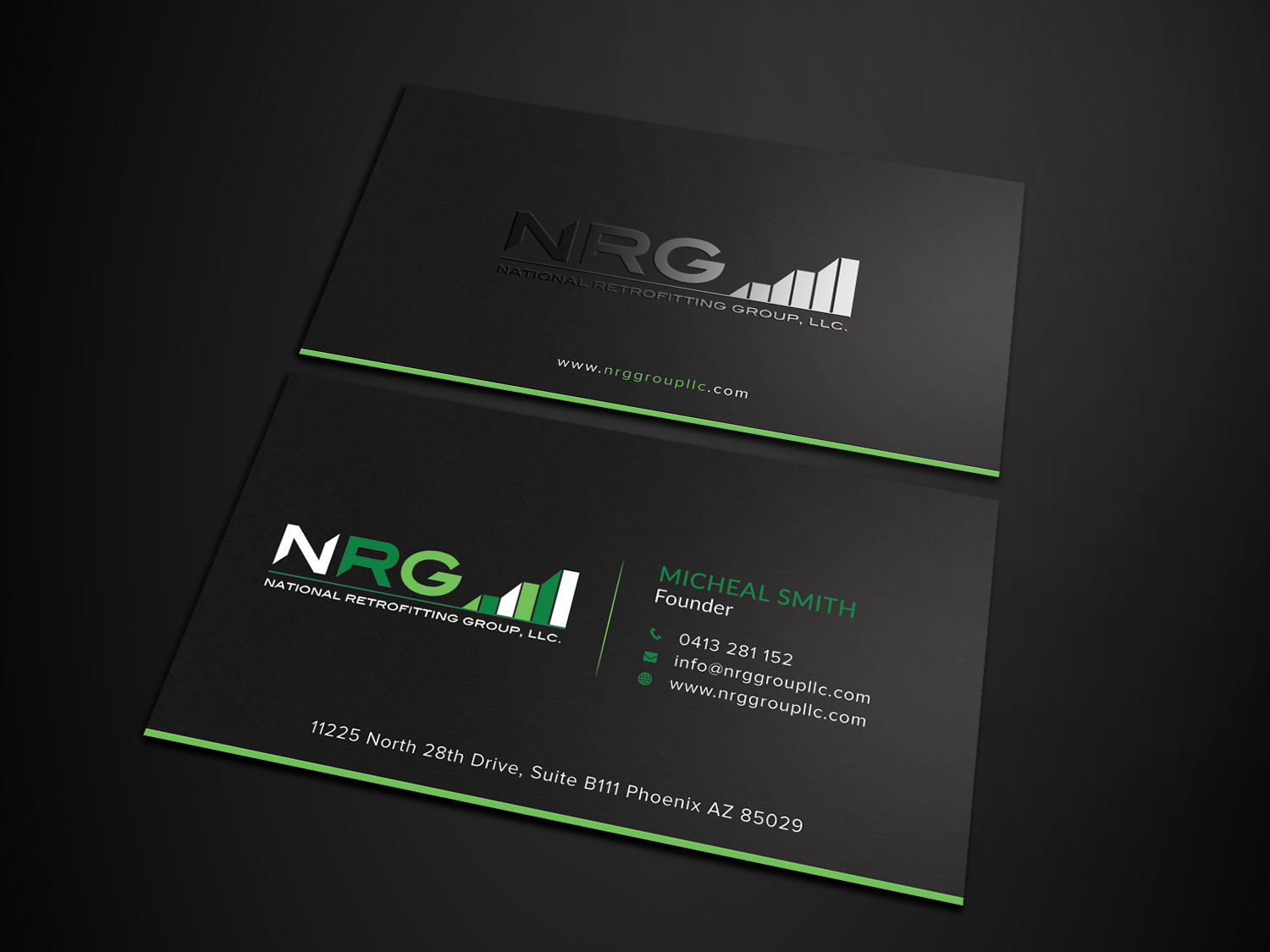 Diseño de Tarjeta de Presentación por Graphic Flame para National Retrofitting Group, LLC | Diseño #16291415