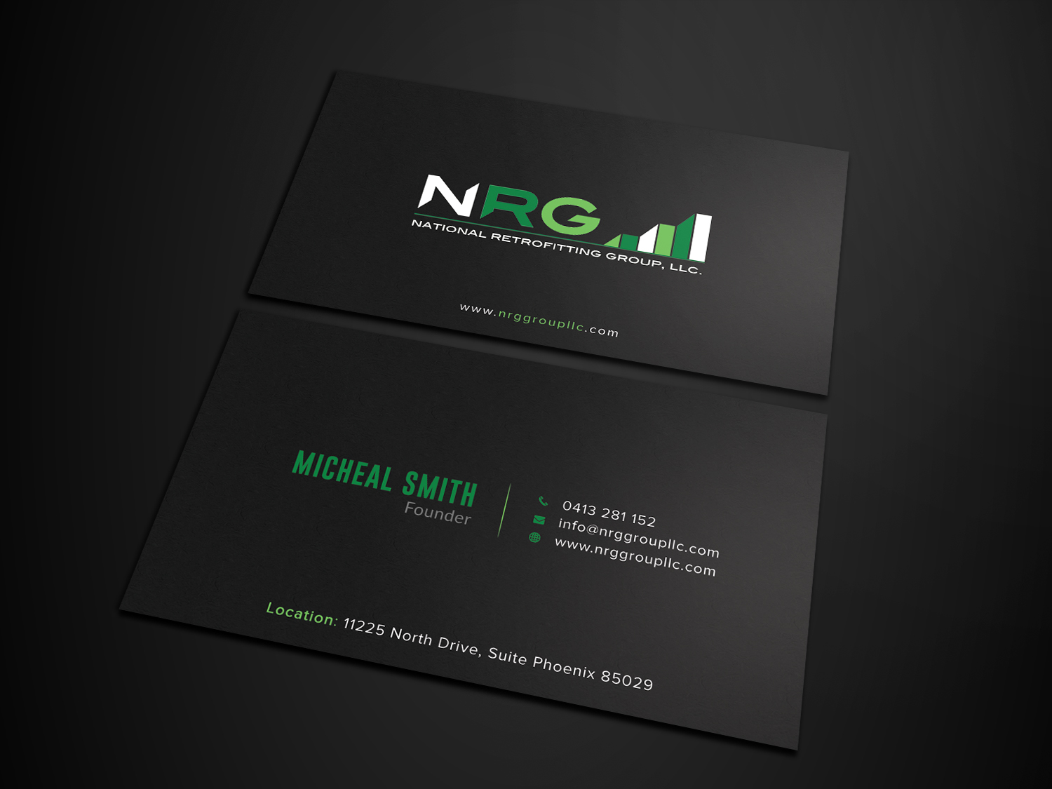 Business Card Design by Graphic Flame for National Retrofitting Group, LLC | Design #16291425