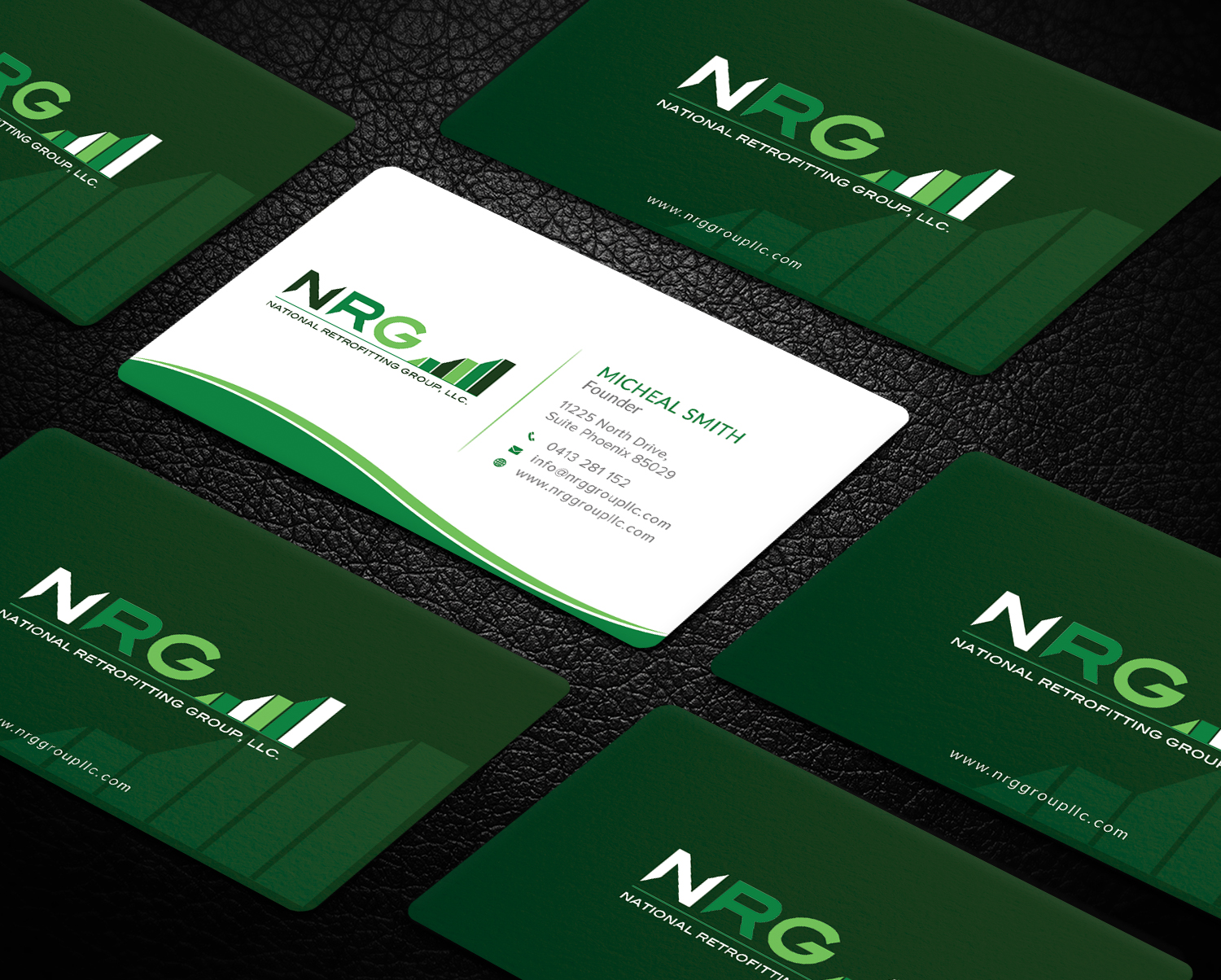 Business Card Design by Graphic Flame for National Retrofitting Group, LLC | Design #16291428