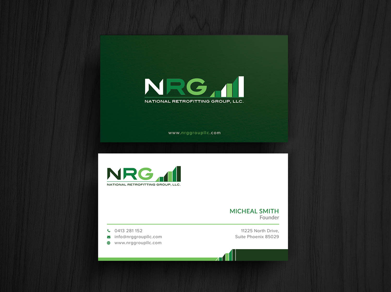 Business Card Design by Graphic Flame for National Retrofitting Group, LLC | Design #16291431