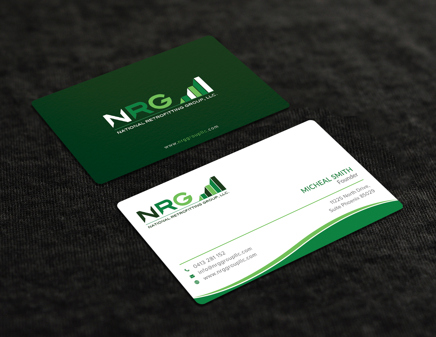 Business Card Design by Graphic Flame for National Retrofitting Group, LLC | Design #16291433
