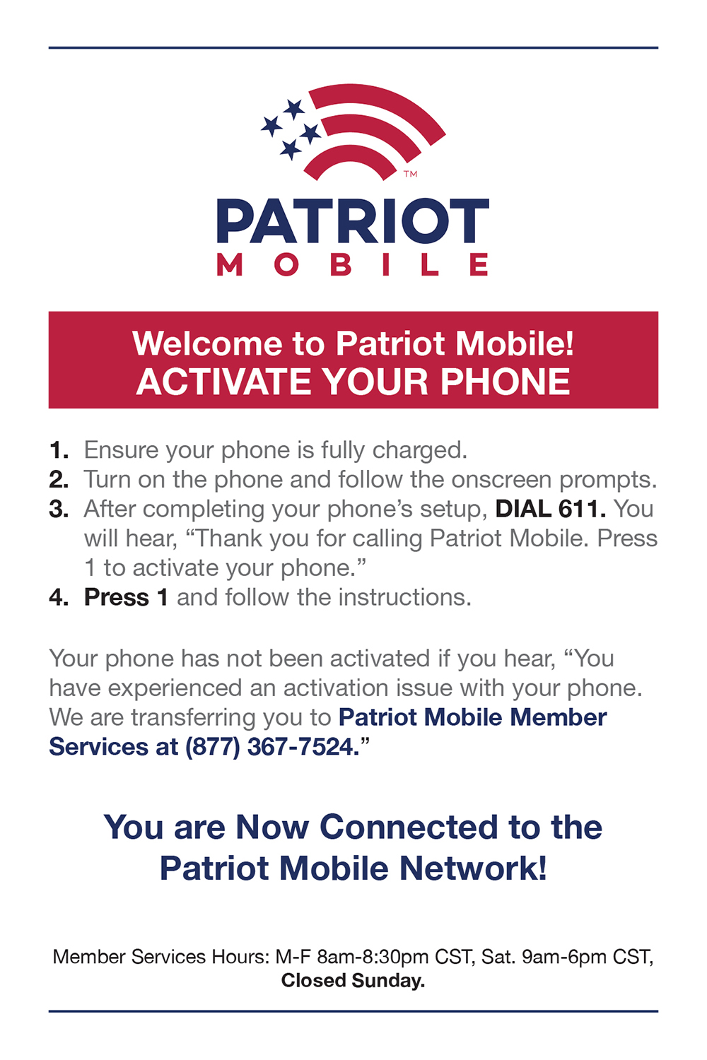 Card Design by DesignFive for Patriot Mobile | Design #16300724