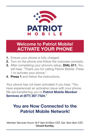 Card Design by DesignFive for Patriot Mobile | Design: #16300724