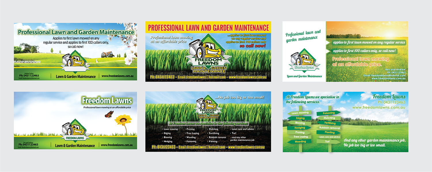 Flyer Design by alex989 for Freedom Lawns | Design #16289685