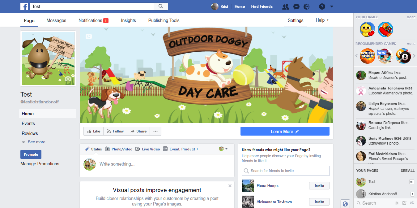 Diseño de Facebook por Kristina Andonoff para We Love Dogz | Diseño #16433825