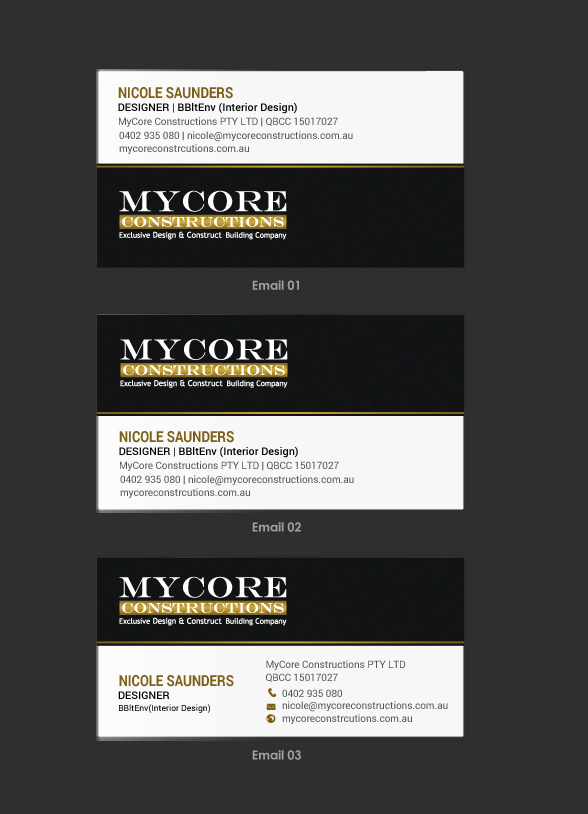 Stationery Design by chandrayaan.creative for MyCore Constructions Pty Ltd | Design #16541322