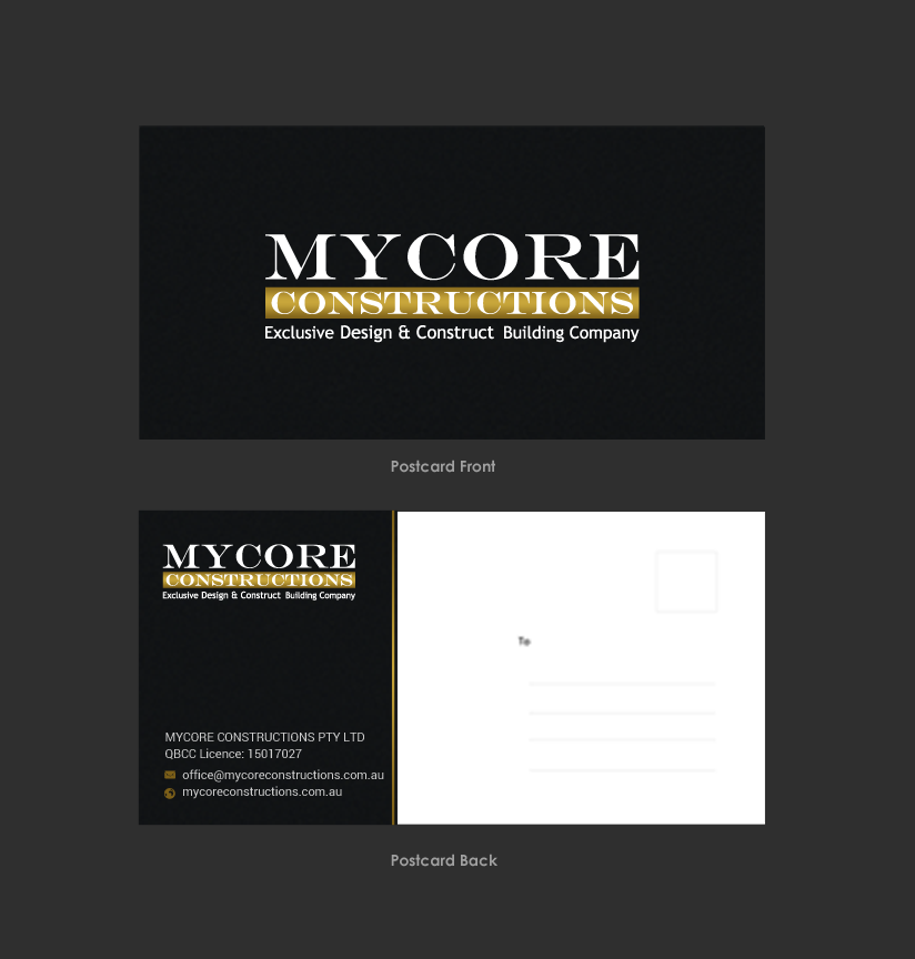 Stationery Design by chandrayaan.creative for MyCore Constructions Pty Ltd | Design #16541347