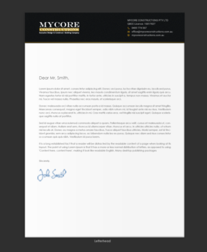 Stationery Design by chandrayaan.creative for MyCore Constructions Pty Ltd | Design: #16553584