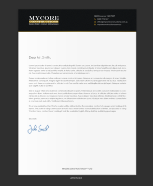 Stationery Design by chandrayaan.creative for MyCore Constructions Pty Ltd | Design: #16555048