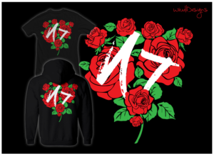 T-Shirt or Hoodie Back Design using a Rose Graphic | T-shirt Design by mngkw