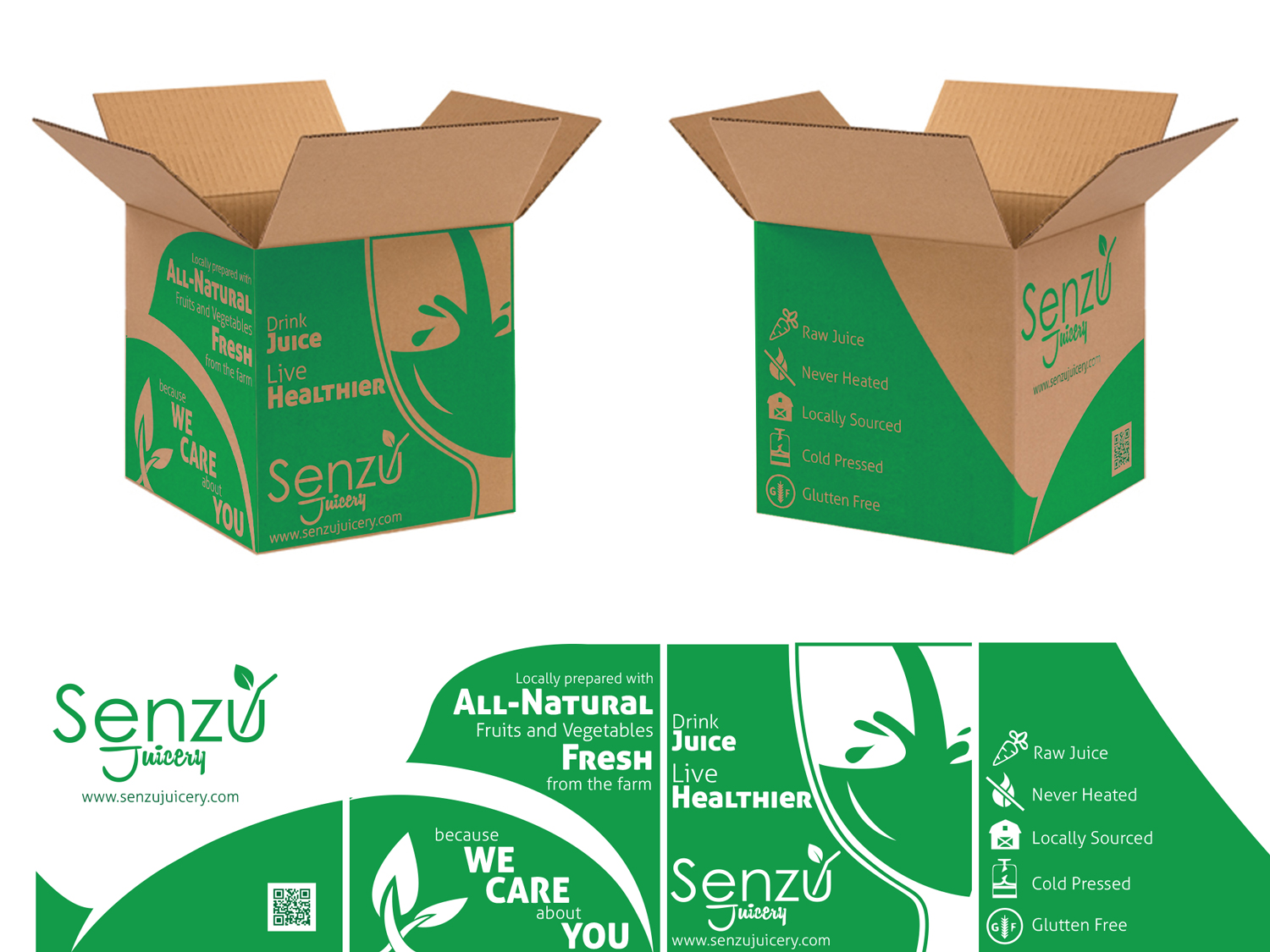Packaging Design by Abhinash for Senzu Juicery | Design #16302827