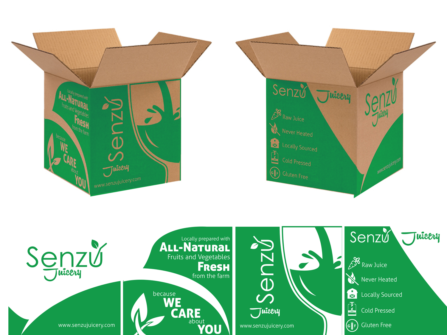 Packaging Design by Abhinash for Senzu Juicery | Design #16307343
