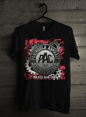 T-Shirt-Design von creative gravity für Peninsula asphalt and concrete  | Design: #16432877