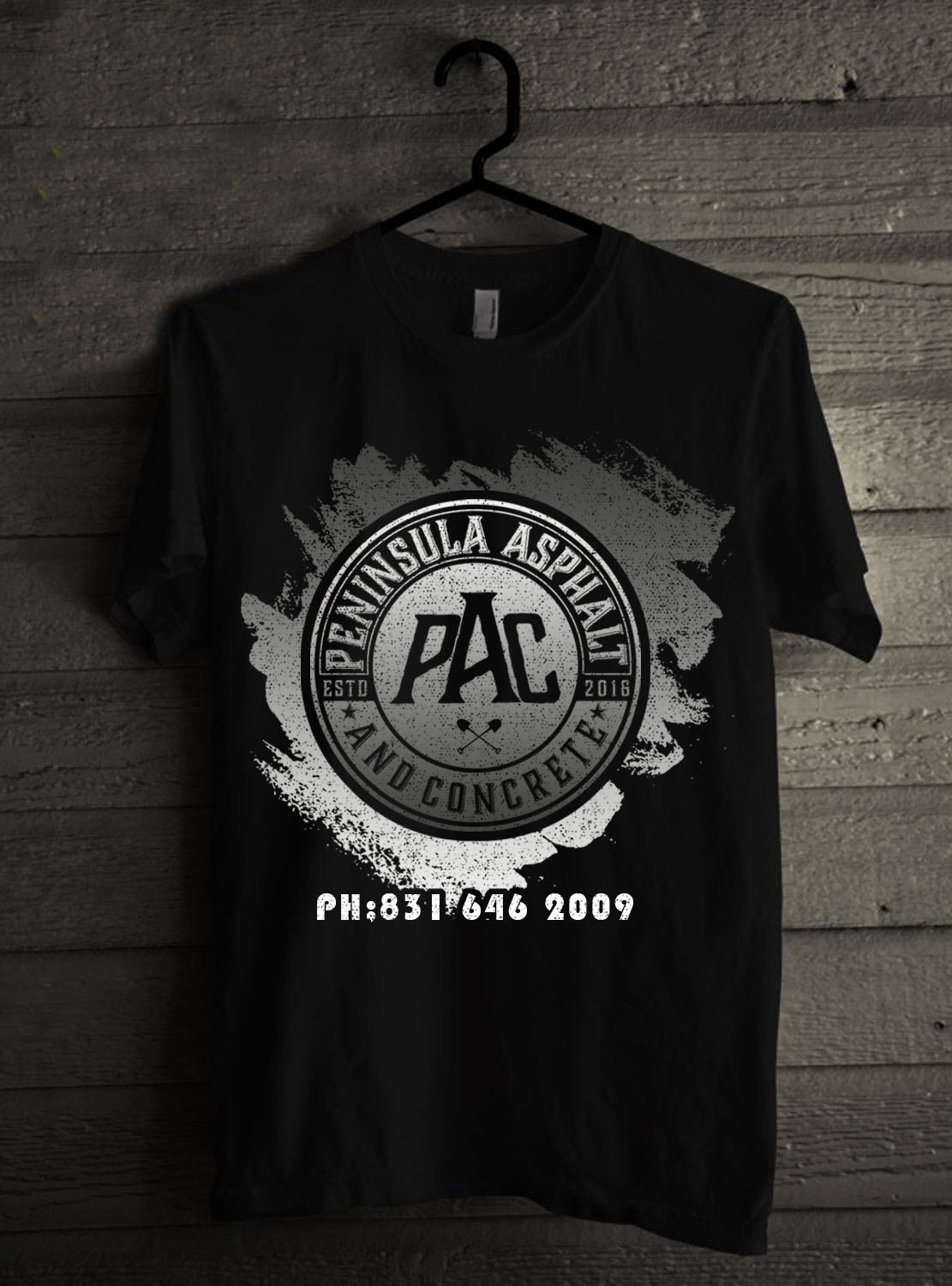 Diseño de Camiseta por creative gravity para Peninsula asphalt and concrete  | Diseño #16432971