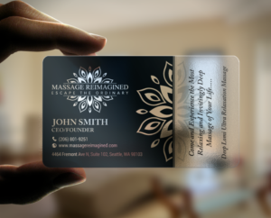 Massage Reimagined Business Card Design | Business Card Design by chandrayaan.creative
